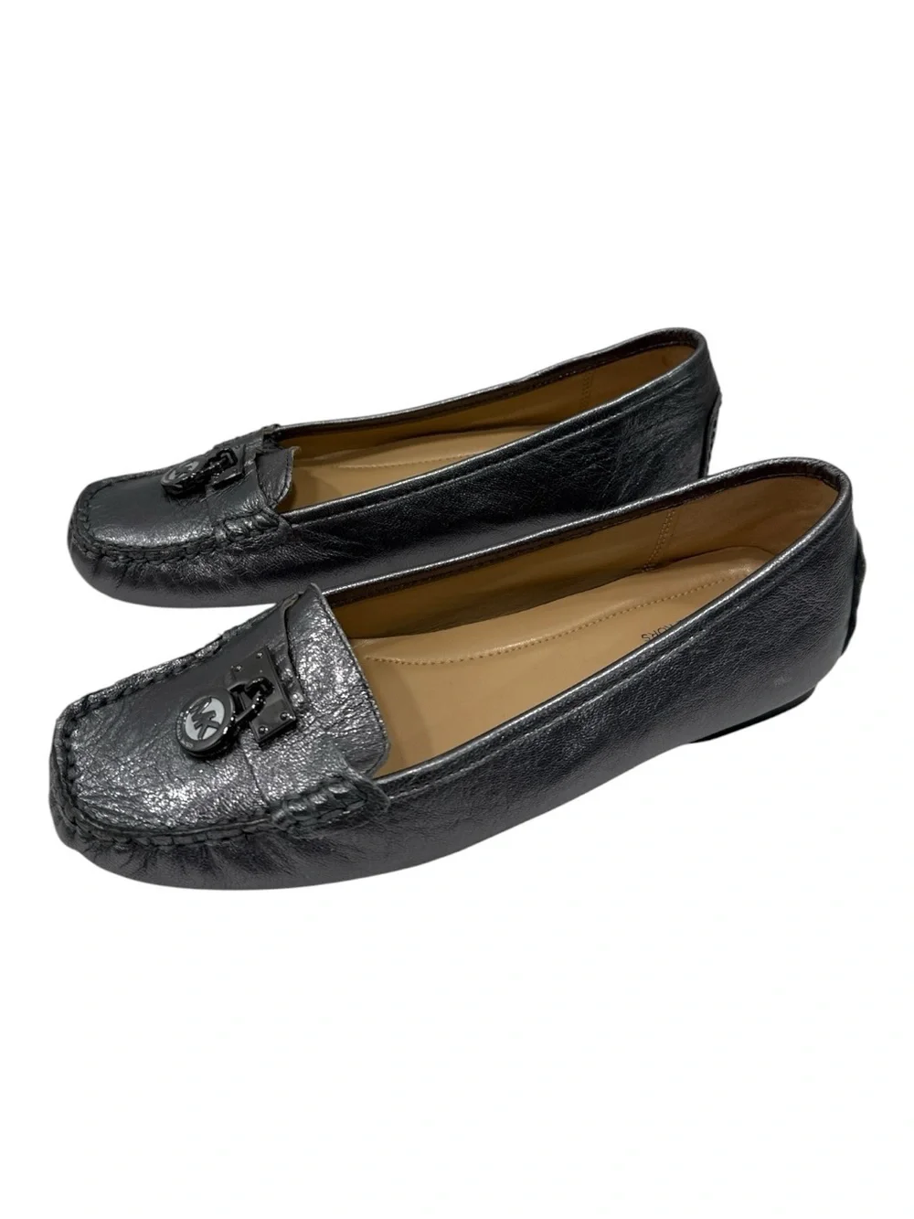 MICHAEL Michael Kors Women's Hamilton Loafer Size 7 silver leather